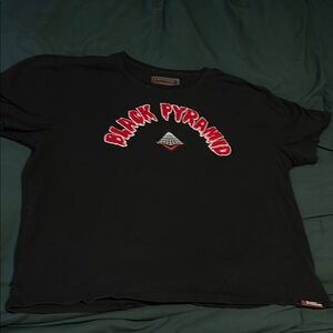 Black Pyramid Black and Red Short Sleeve Tee